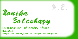 monika bolcshazy business card