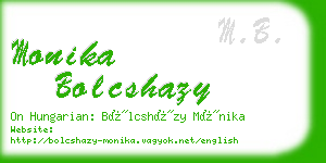monika bolcshazy business card
